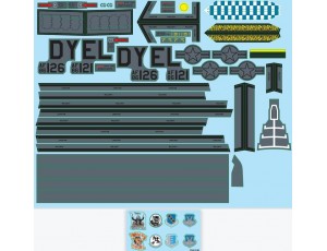 Xfly-Model B-1B Lancer Twin 70mm EDF Jet Decal Set - Normal